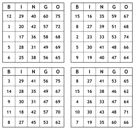 100 free printable bingo cards.